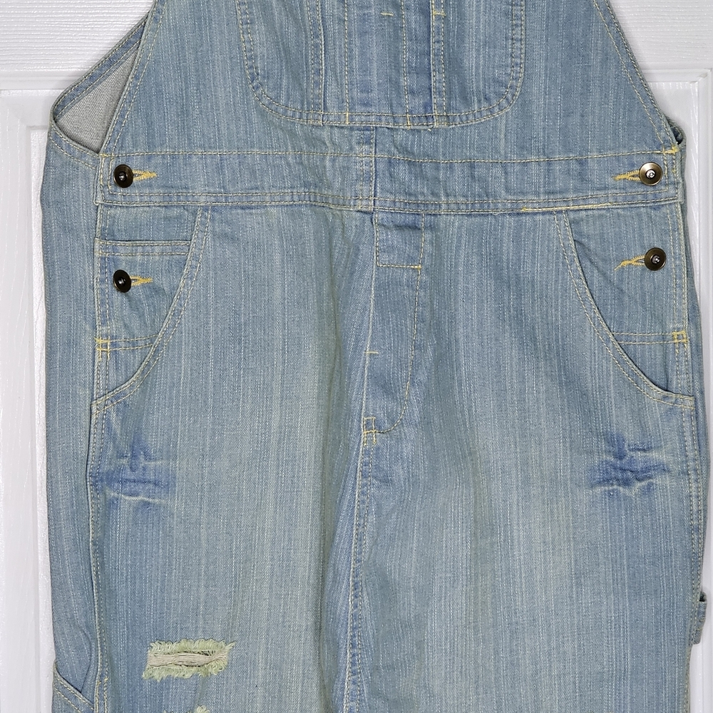 Dropped Crotch Oversized Baggy Blue Denim Overalls - Picture 6 of 15